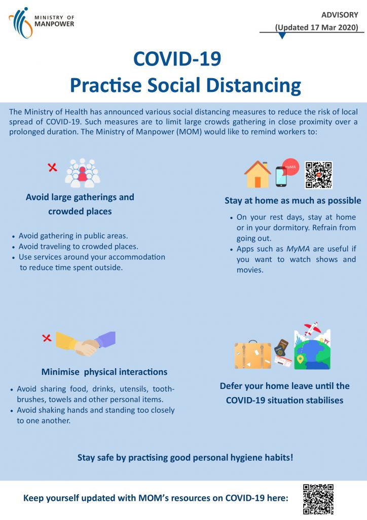 Practise social distancing MOM